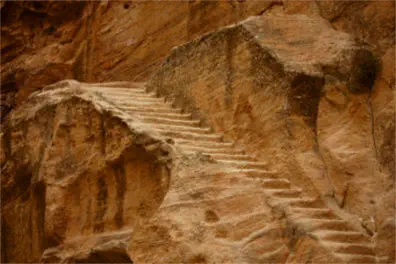 Nabataean stairs in Petra
