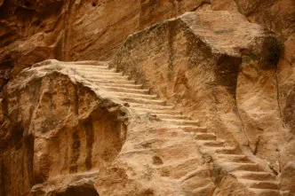 Nabataean stairs in Petra