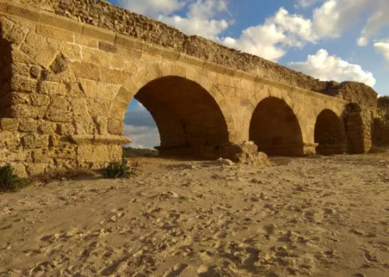 Aquaduct in Caesarea Israel